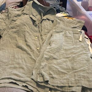 Gap men linen short set